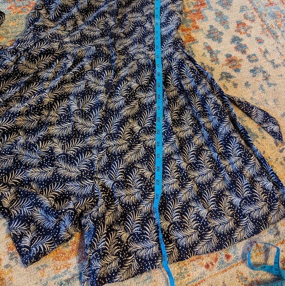 Vtg 90s Womens Small Navy Blue Romper Sleeveless Shorts Skirt Look ButtonUp 174 - Picture 14 of 14